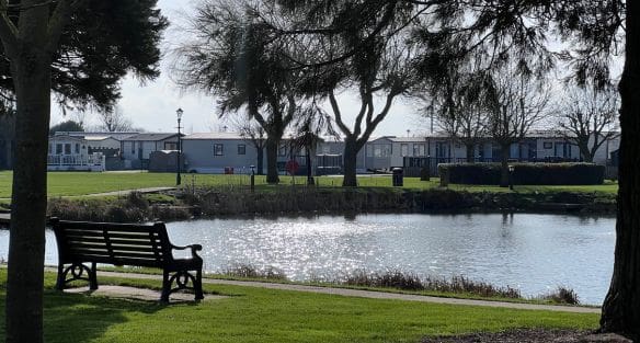 lakeside view on a holiday park