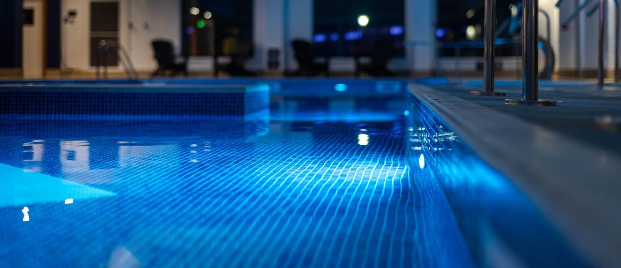 swimming pool on the evening